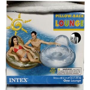 Intex Pillow-Back Lounge Inflatable Pool Float with Pillow Backrest from 2011